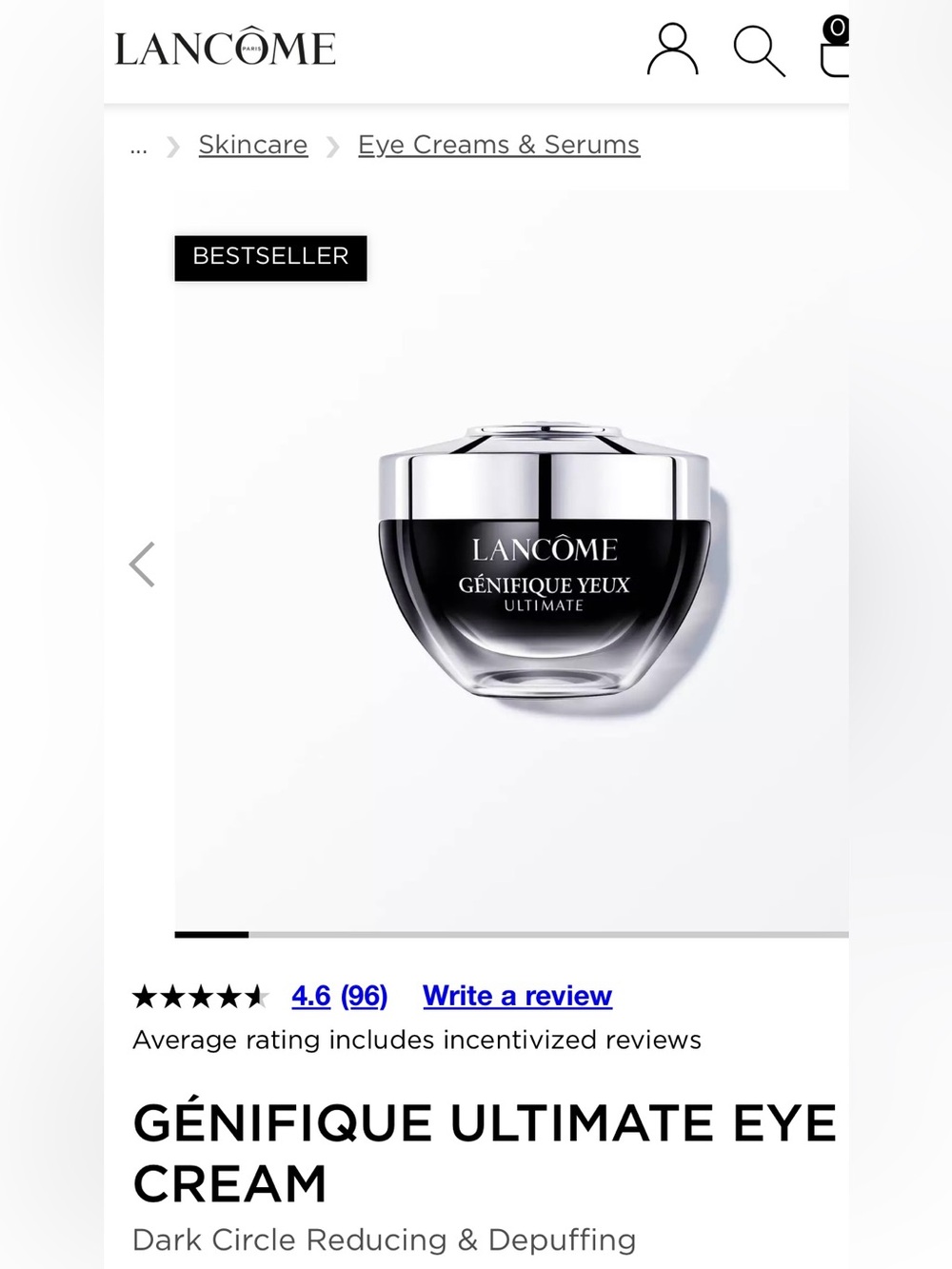 Génifique Yeux Ultimate Eye Cream – 5ML
